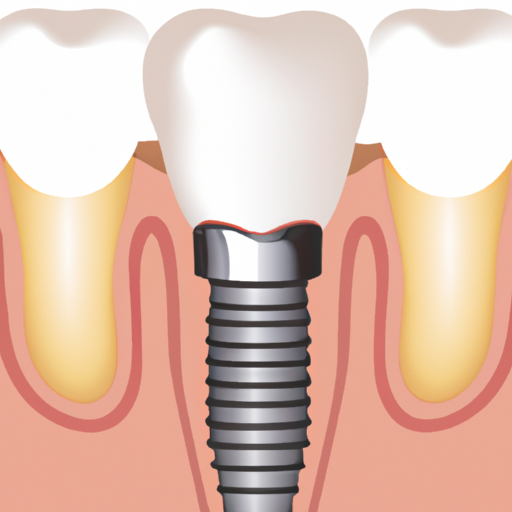 1. איור גרפי של השתלת שיניים מיד לאחר הניתוח.